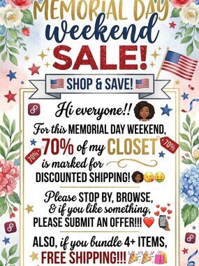 MEMORIAL DAY WEEKEND SALE🥳🤑😘
